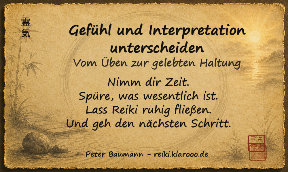 Tageskarte: Gefühl und Interpretation unterscheiden