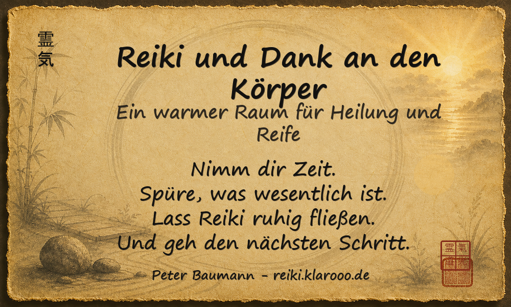Tageskarte: Reiki und Dank an den Körper