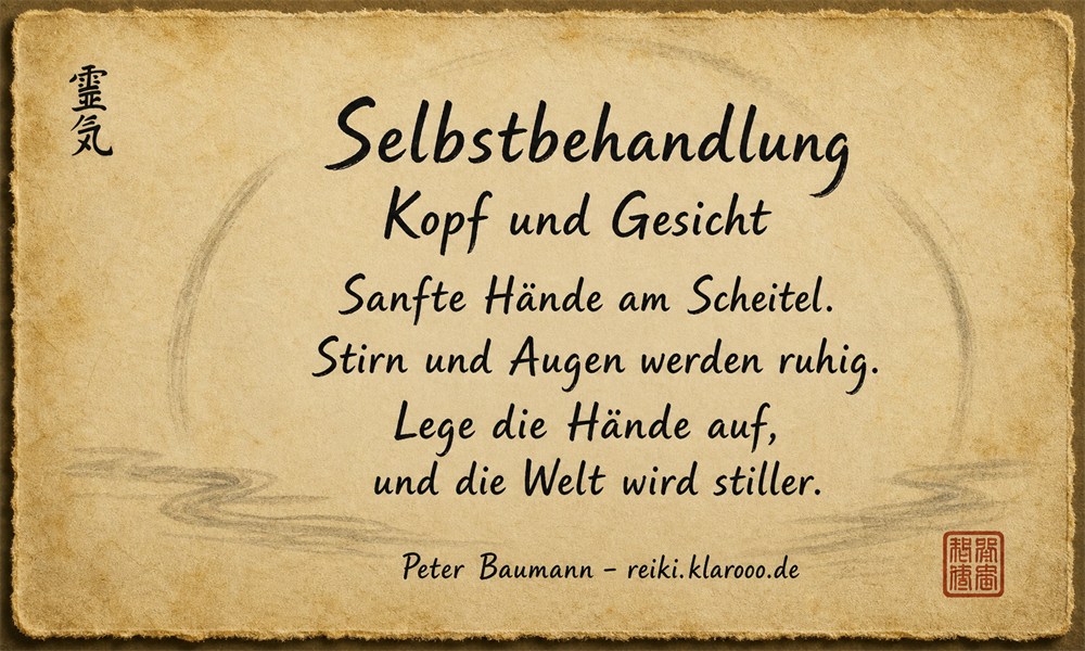 Tageskarte: Selbst-Reiki Kopf & Gesicht