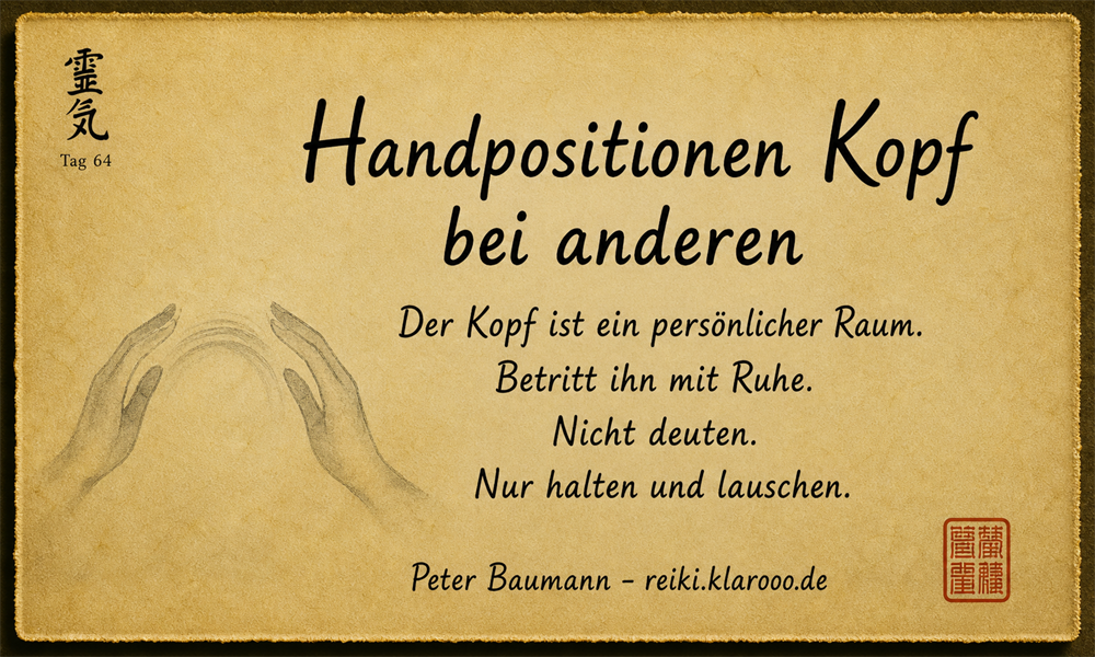 Tageskarte: Handpositionen Kopf