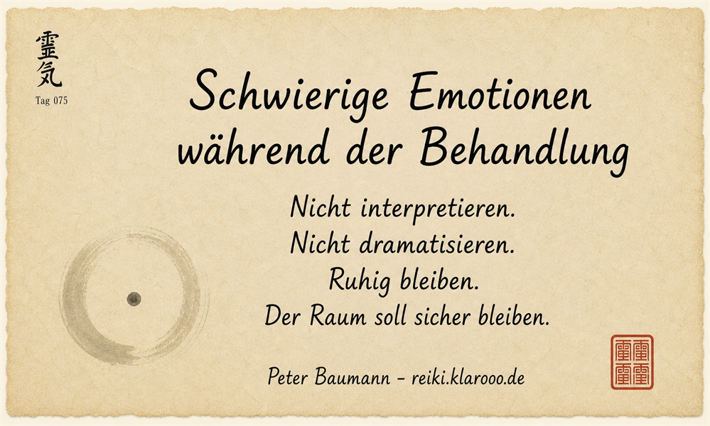 Tageskarte: Schwierige Emotionen während der Reiki-Session