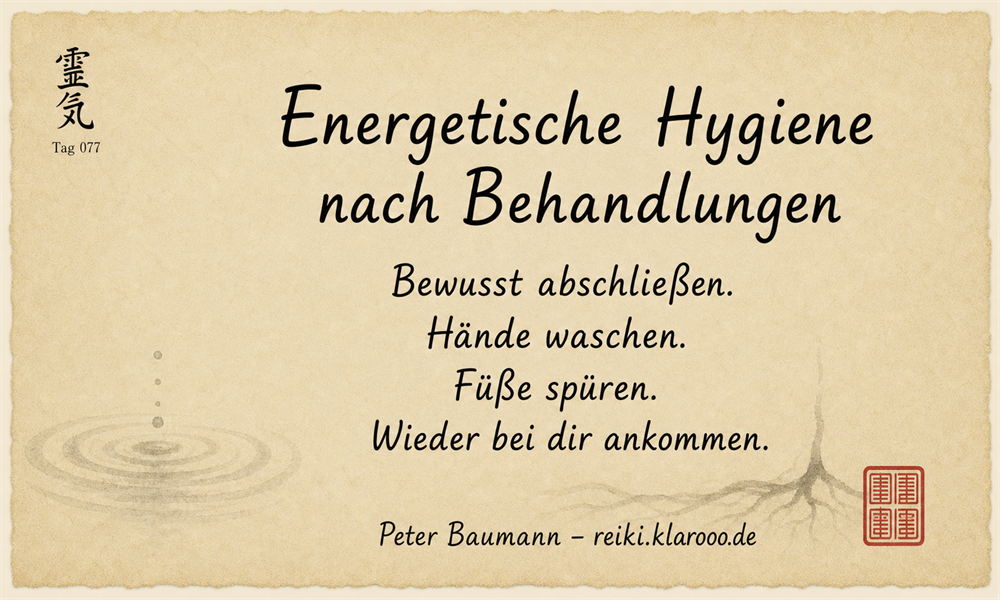Tageskarte: Energetische Hygiene