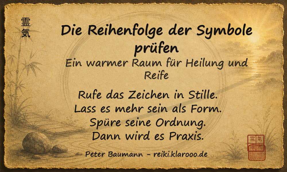 Tageskarte: Die Reihenfolge der Symbole prüfen