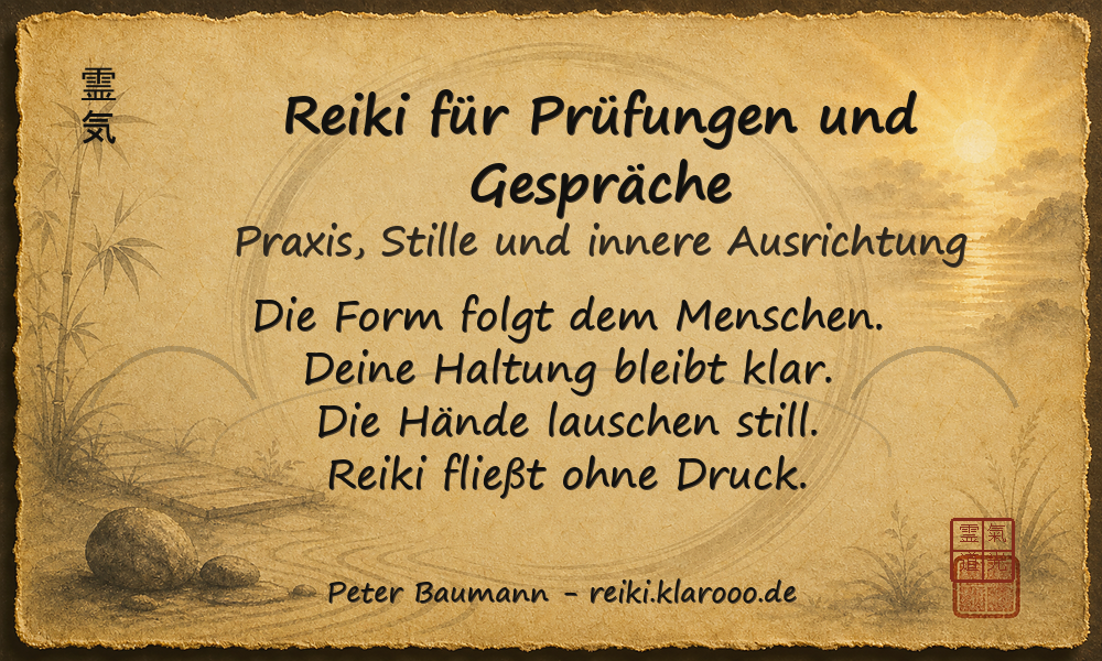 Tageskarte: Reiki für Prüfungen und Gespräche
