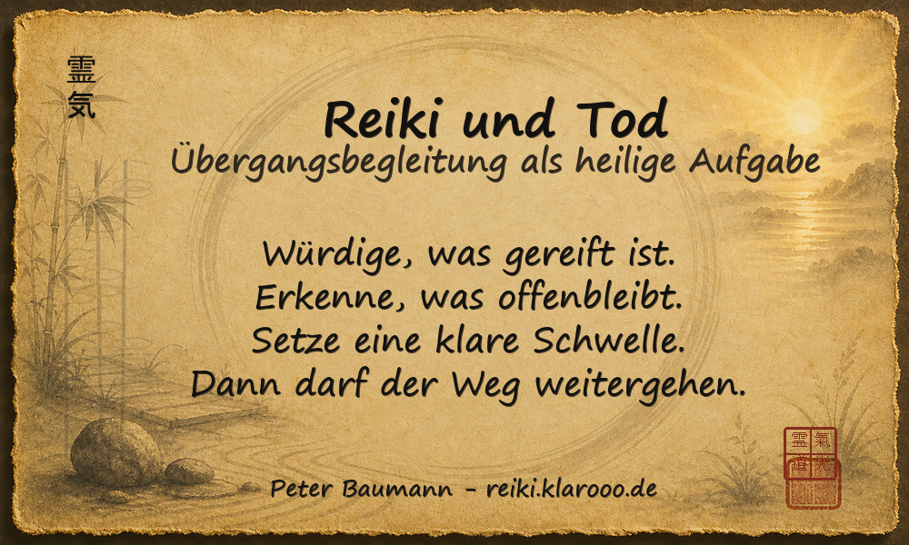 Tageskarte: Reiki und Tod