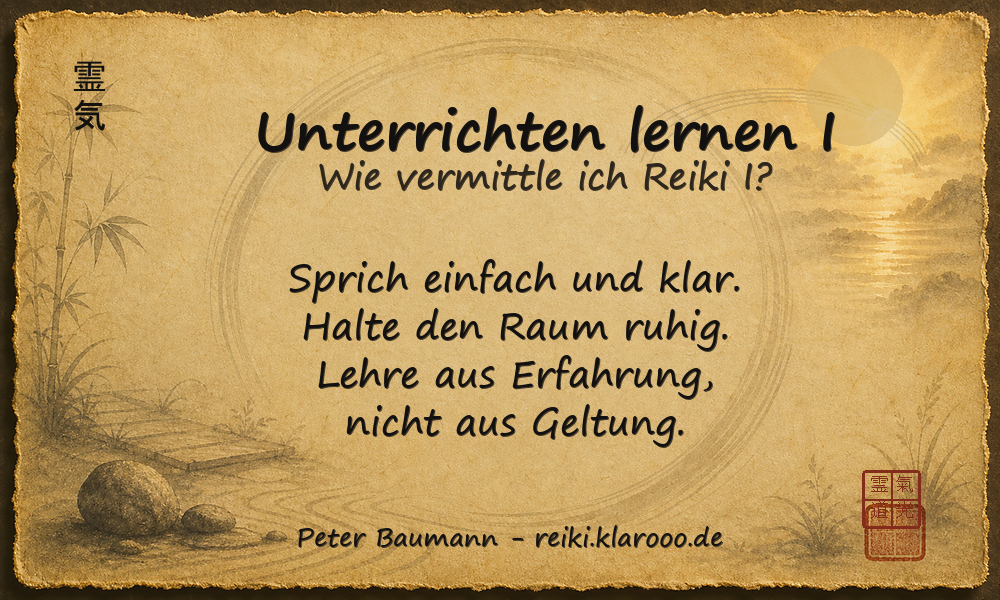 Tageskarte: Unterrichten lernen I