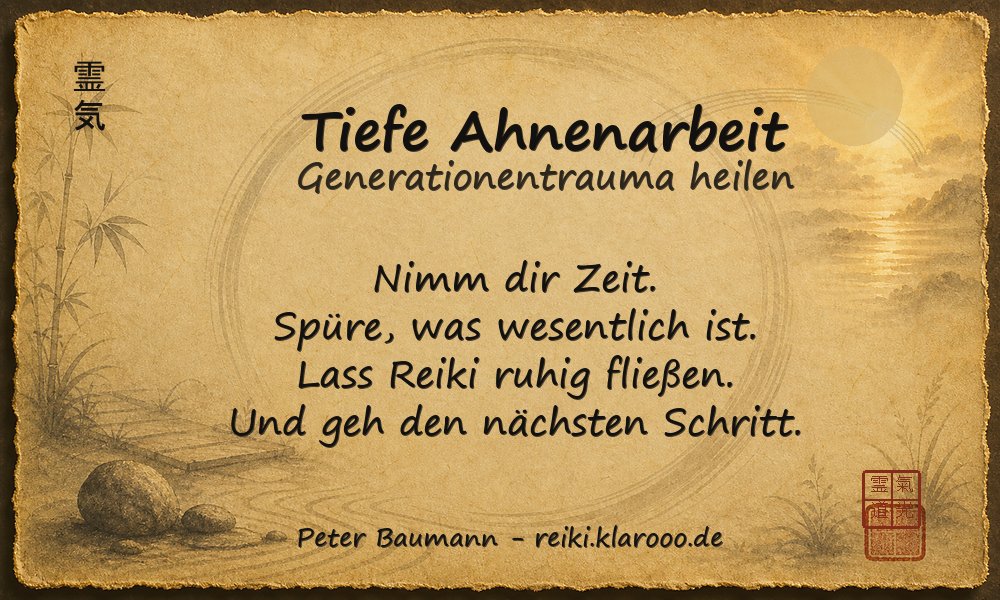 Tageskarte: Tiefe Ahnenarbeit