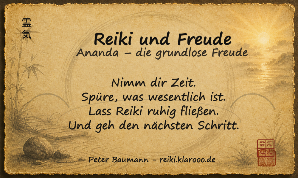 Tageskarte: Reiki und Freude