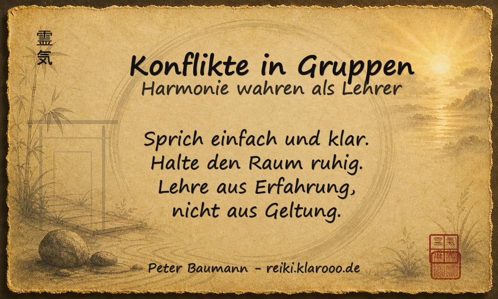 Tageskarte: Konflikte in Gruppen