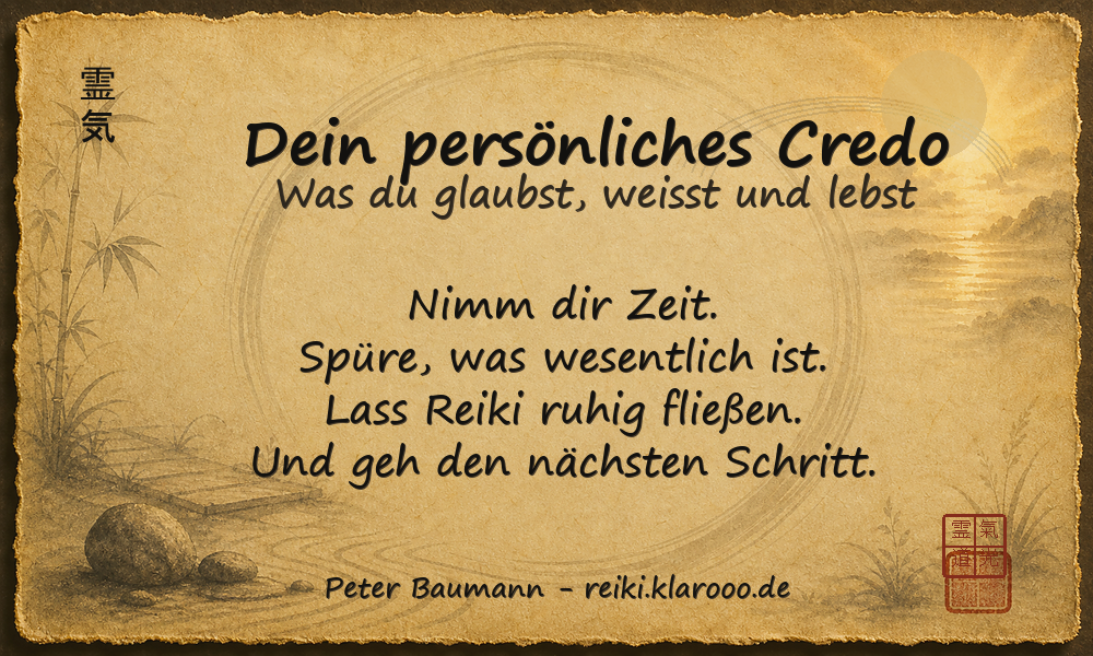 Tageskarte: Dein persönliches Credo