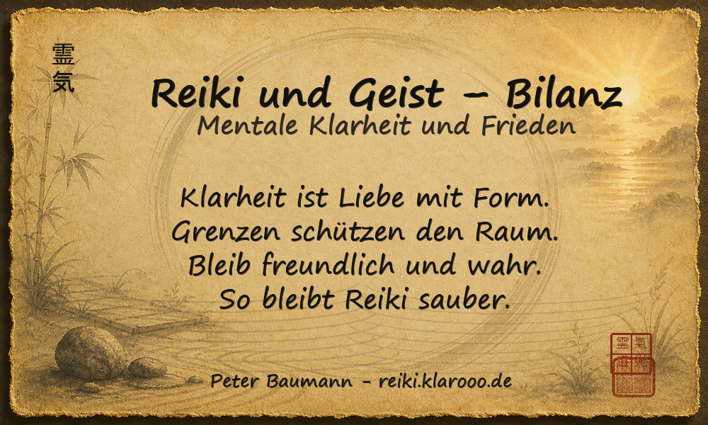 Tageskarte: Reiki und Geist Bilanz
