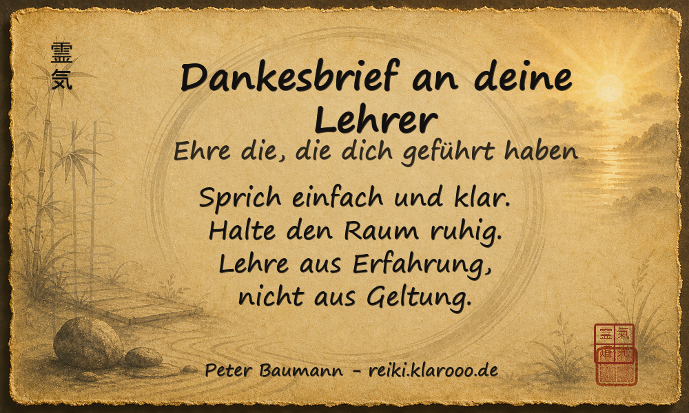 Tageskarte: Dankesbrief an deine Lehrer